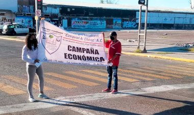 Moradores del albergue estudiantil realizan colecta en Aguascalientes