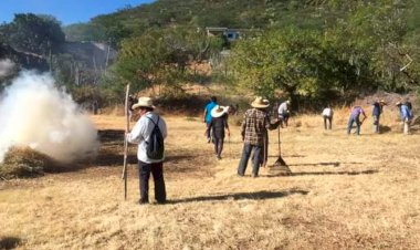 Realizan faena colectiva en San Jerónimo