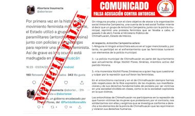 Falsa acusación contra Antorcha