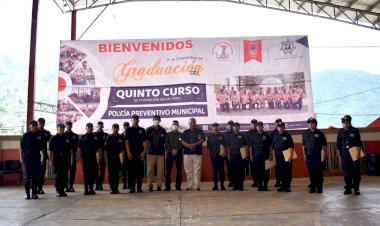 Concluyen V Curso de capacitación para policía municipal en Huitzilan