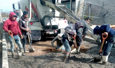 Con un avance del 80% inicia el año la pavimentación gestionada por el antorchismo