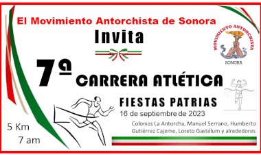 Festeja las fiestas patrias en Hermosillo corriendo con Antorcha