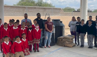 Entregan material de construcción para escuelas en Zaragoza